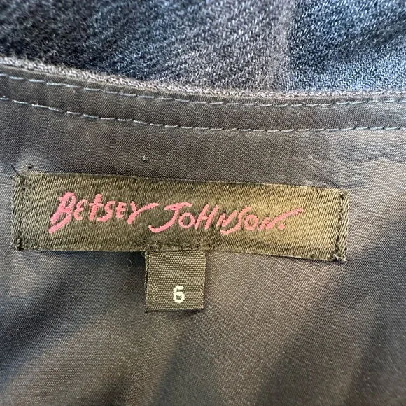 Vintage Betsey Johnson Retro Y2K 90’s Navy A-Line Layered Hem Skirt Size 6 - Picture 7 of 9